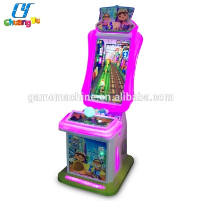 Coin operated subway parkour kids games arcade video redemption machines for sale