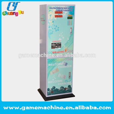 Single bill acceptor and hopper bill changer machine token changer coin changer machine