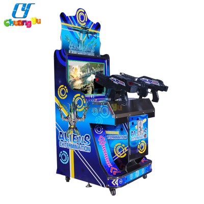 Indoor Coin Operated Amusement Aliens Shooting Gun Arcade Video Game Machine